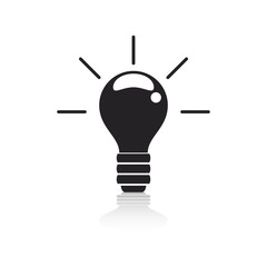 Light Bulb Icon. Idea vector. Geting Idea Icon.
