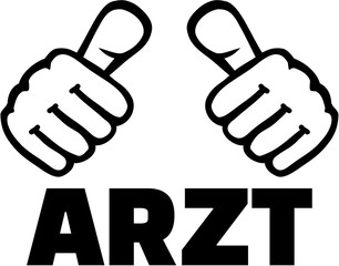 Doctor german job title with thumbs