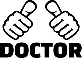 Doctor with thumbs