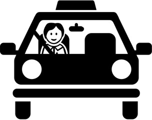 Driving instructor pictogram