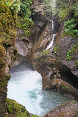 Waterfall of Leiternkammerklamm gorge at Wilder-Gerlostal (Tirol/ Austria)