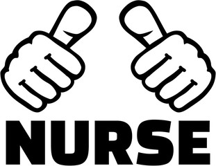 Nurse german word retro style