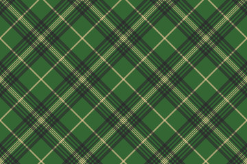 Fototapeta na wymiar Green check plaid tartan seamless pattern