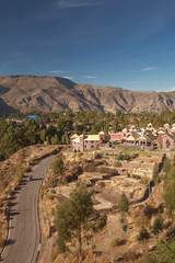 View of Chivay town in Peru