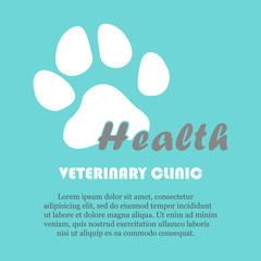 Veterinary Clinic. Medical blue background