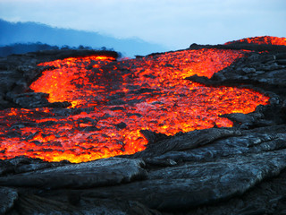 hot lava with heat distorsion