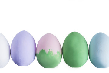easter eggs isolated on a white background