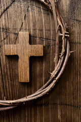 cross and crown of thorns of Jesus Christ