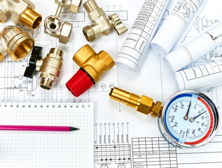 Engineering heating. Concept Heating. Project of heating for house.