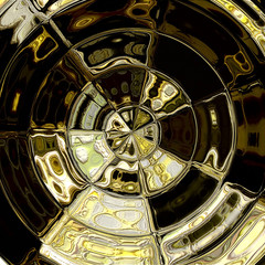 art abstract graphic spherical grunge colored background in light gold and black colors; geometric pattern