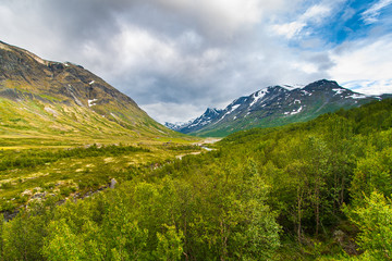 Fototapeta premium The landscape of the Norwegian national park Jotunheimen, Norway.