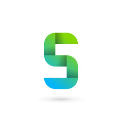 Letter S ribbon logo icon design template elements
