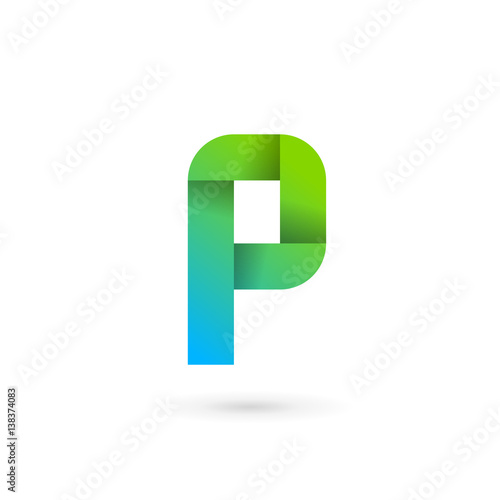 letter p ribbon logo icon design template elements fotolia com の