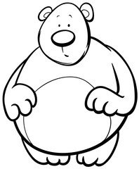 cartoon bear coloring page