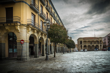 Calle antigua de la ciudada medieval de Zamora España