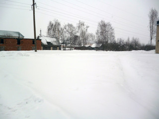зима в деревне
