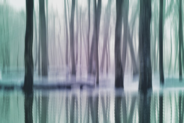 Fototapeta premium Abstract fantasy forest, spring river, nature background