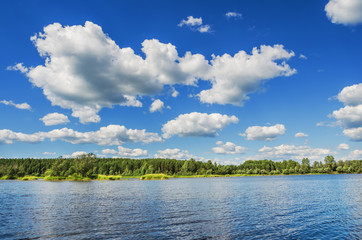 Summer landscape with a beautiful sky