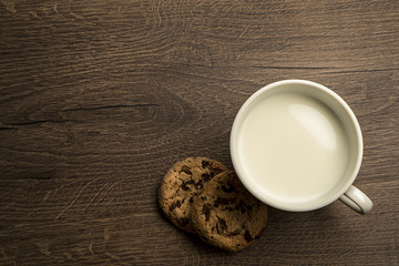 delicious hot cup of milk , breakfast