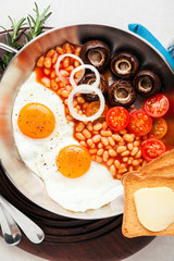 american Breakfast with fried Eggs