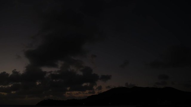 Night Falls Over Isla De Providencia, Colombia