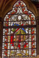 King Charles 1 Stained Glass Chapter House Westminster Abbey London England