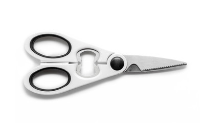 Kitchen scissors isolated on white background