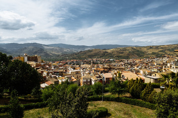Fototapeta na wymiar Panorama of Sicilian village Bronte. Italy