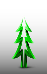 Obraz premium Abstract 3d logo fir trees.