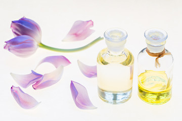 Spa oils in bottles