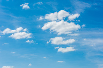 Beautiful cirrus clouds against the blue sky