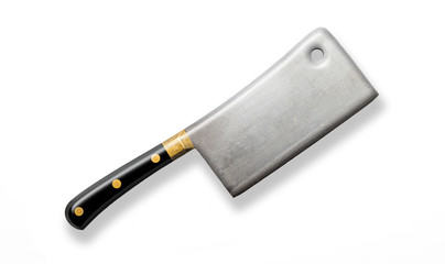 Meat cleaver knife isolated on white background