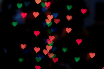 Abstract heart bokeh background, Love Valentine's day background