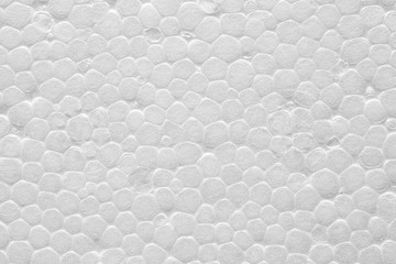 High quality extreme close up picture of white polystyrene foam.