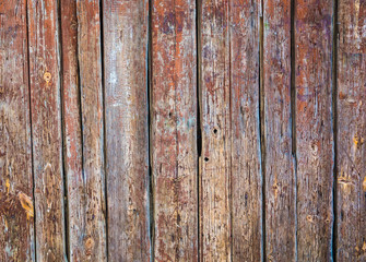 old wooden surface with peeling paint