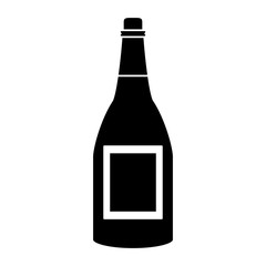bottle wine alcohol drink pictogram vector illustration eps 10