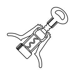 cork screw winery tool thin line vector illustration eps 10