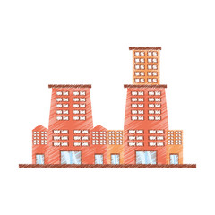drawing building contemporary city vector illustration eps 10