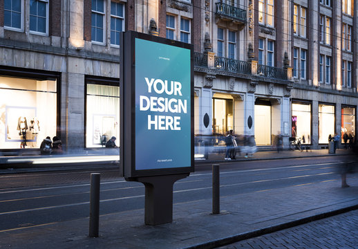 Outdoor Kiosk Advertisement Mockup 9