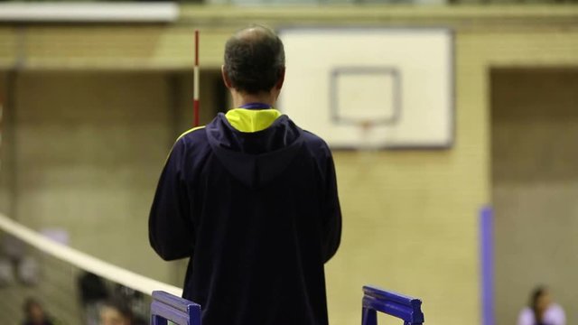 Sport Referee Paying Attention To Sport Game