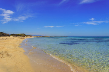 The Regional Natural Park Dune Costiere, (Apulia) ITALY. In the distance you can see the town Torre Canne. The park covers the territories of Ostuni and Fasano along eight kilometers of coastline.