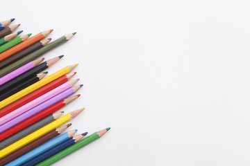 colored pencils drawing on white background