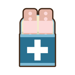 Obraz premium plaster first aid kit cross vector illustration eps 10