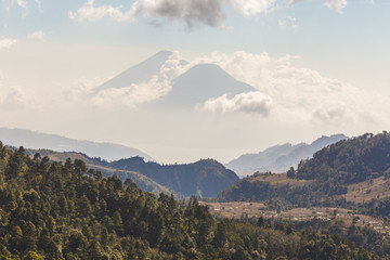 Twin Volcanoes in Guatemala
