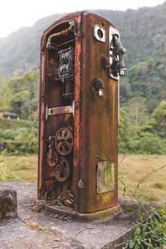 Rusty Old Gas Pump in the Jungle