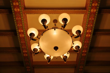 Lamp as the idea of the large public premises lighting  