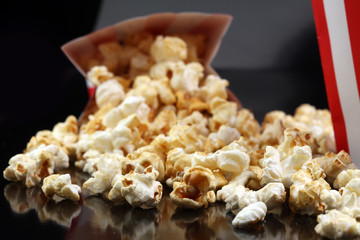 Cinema concept with popcorn