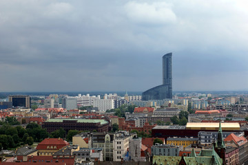 Obraz premium Panorama view of the city Wroclaw, Poland