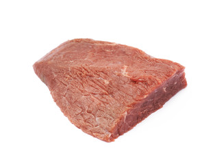 Single slice of beef meat isolated