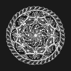 Ornate abstract color mandala element